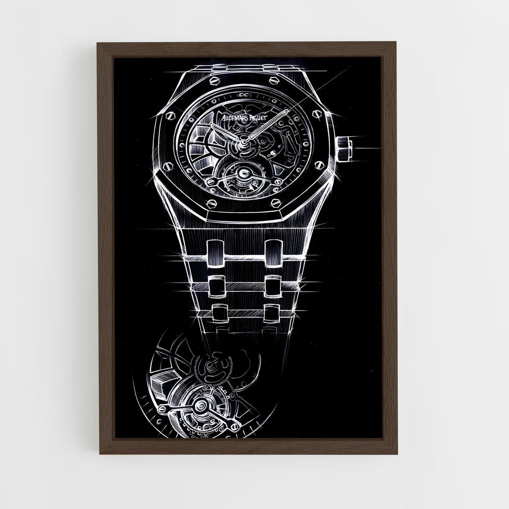 ap-audemars piguet-4 cadre Bois foncé