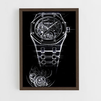 ap-audemars piguet-4 cadre Bois foncé