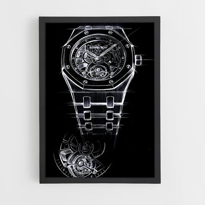 ap-audemars piguet-4 cadre Noir