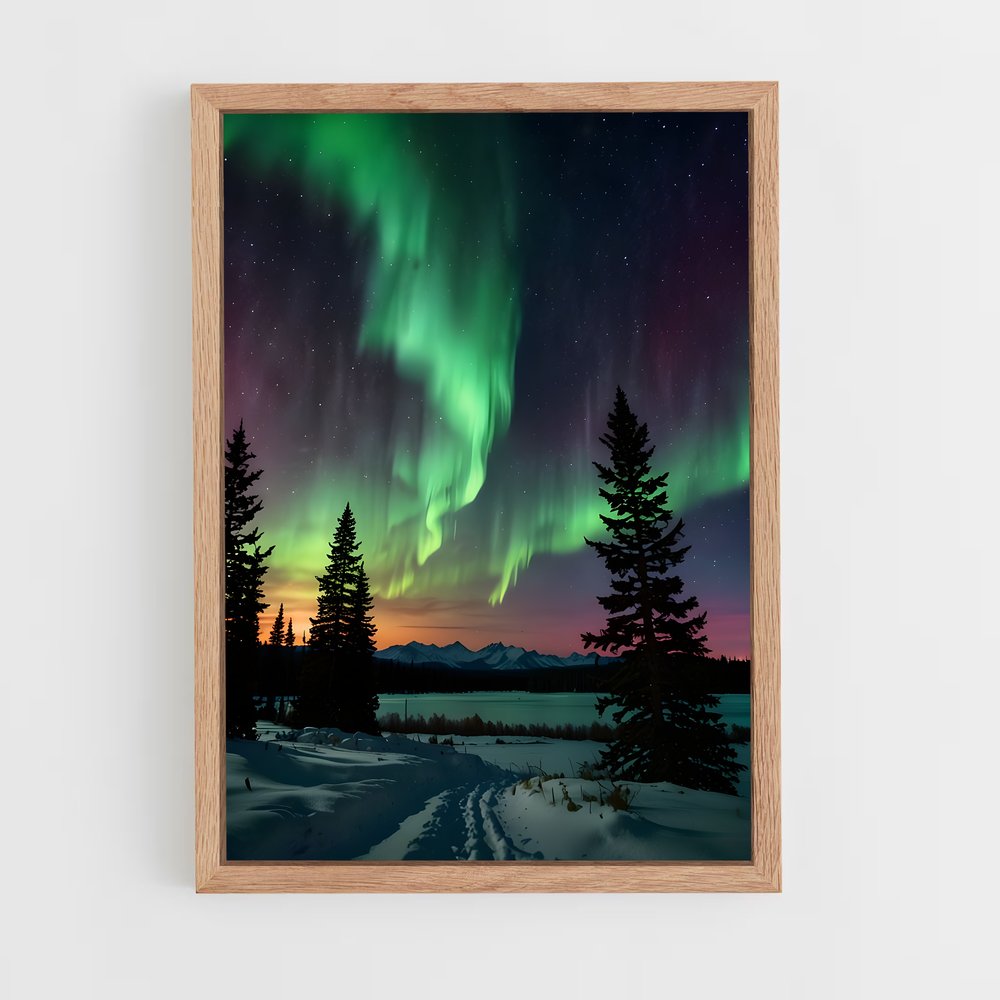 ap-aurora borealis-21 cadre Bois clair