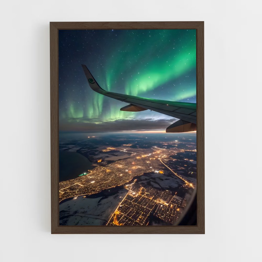 ap-aurora borealis-26 cadre Bois foncé