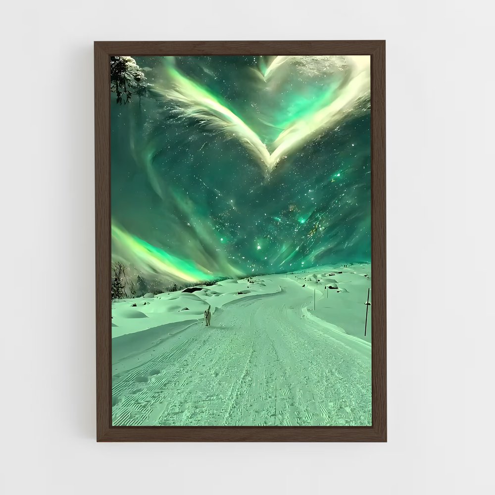 ap-aurora borealis-27 cadre Bois foncé