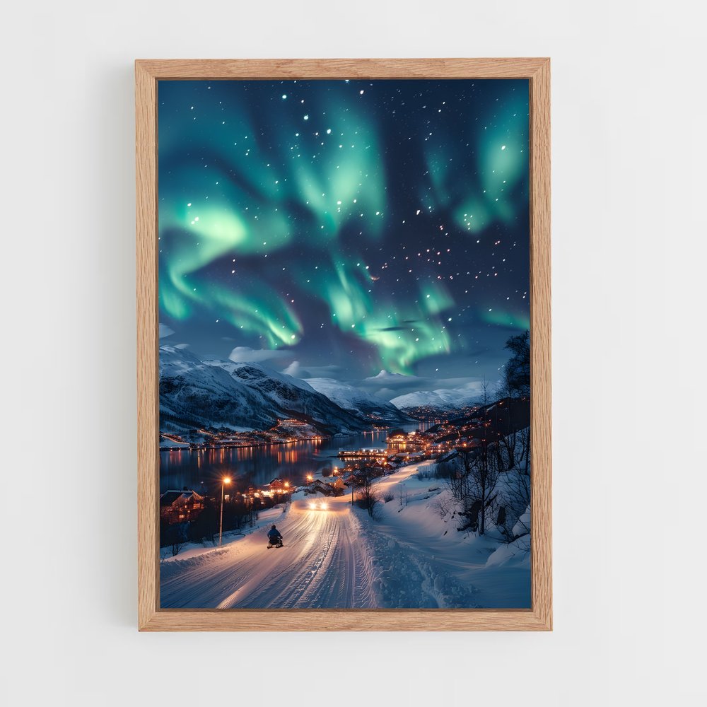 ap-aurora borealis-28 cadre Bois clair