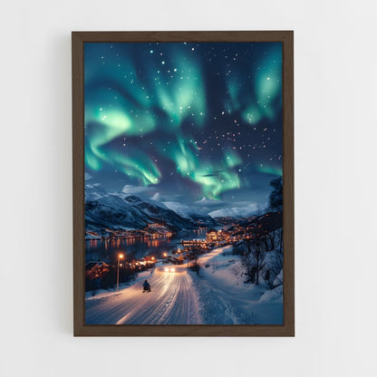 ap-aurora borealis-28 cadre Bois foncé