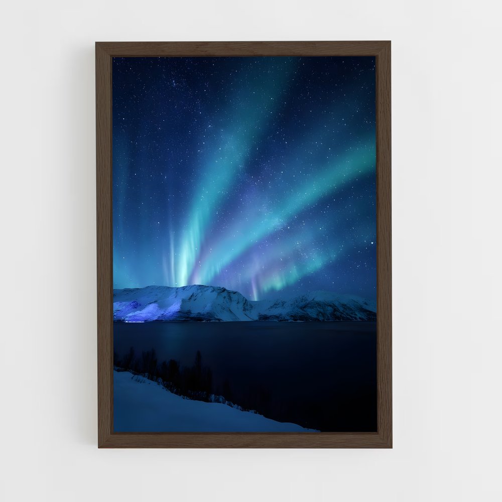ap-aurora borealis-29 cadre Bois foncé