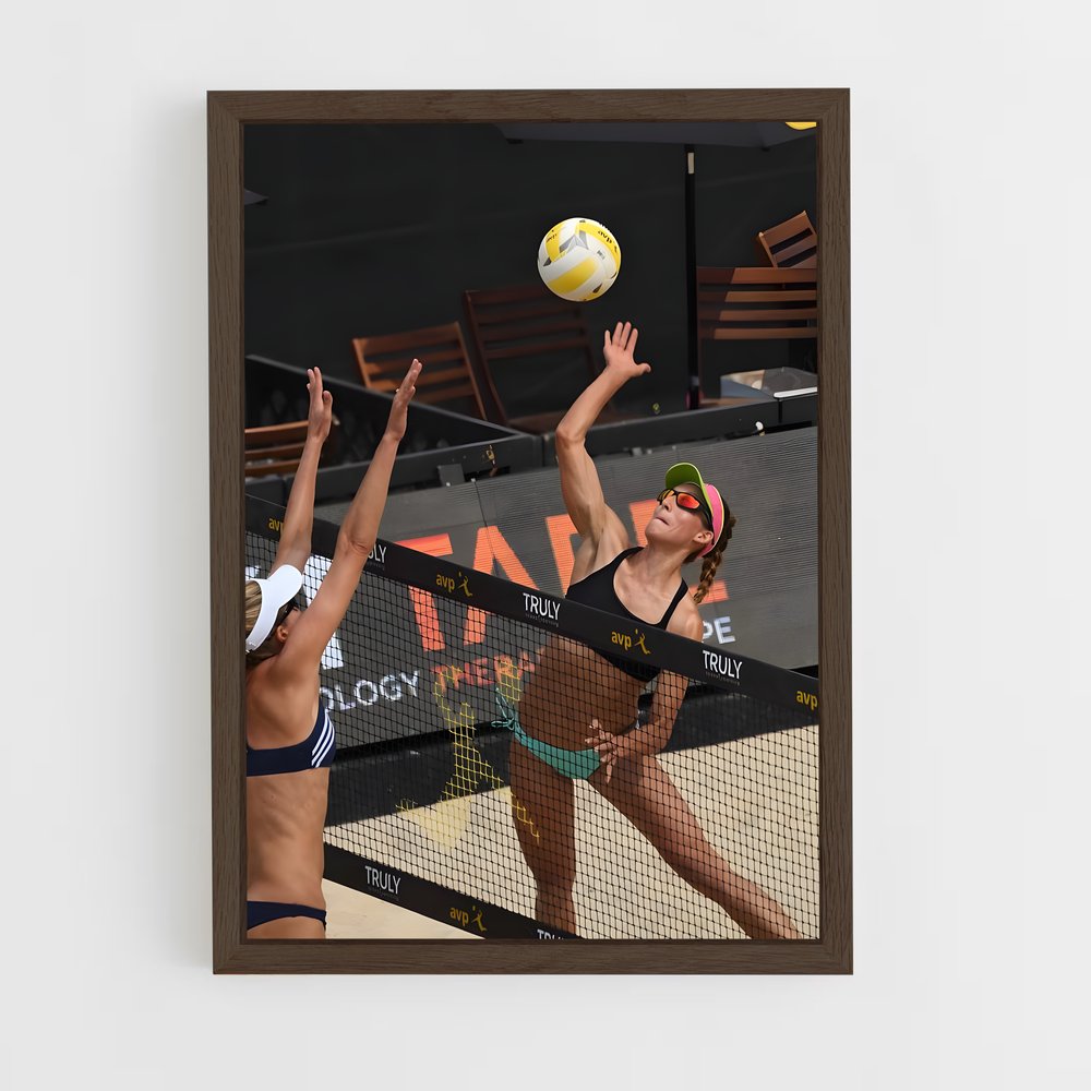 ap-australia national beach volleyball team-2 cadre Bois foncé