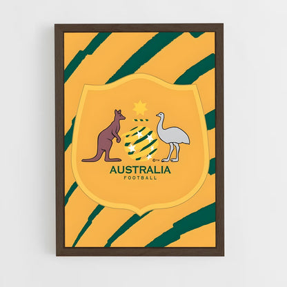 ap-australia national football team-1 cadre Bois foncé