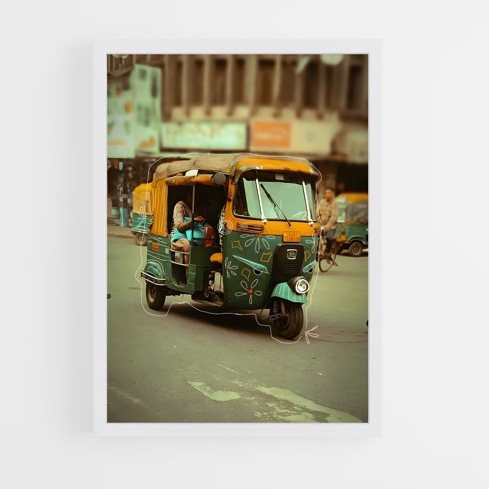 ap-auto rickshaw-4 cadre Blanc