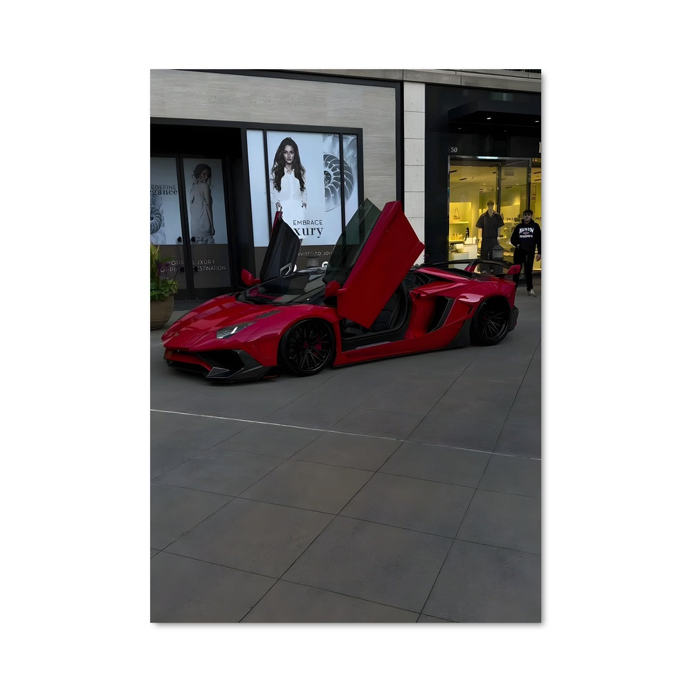 Poster Aventador en Rouge
