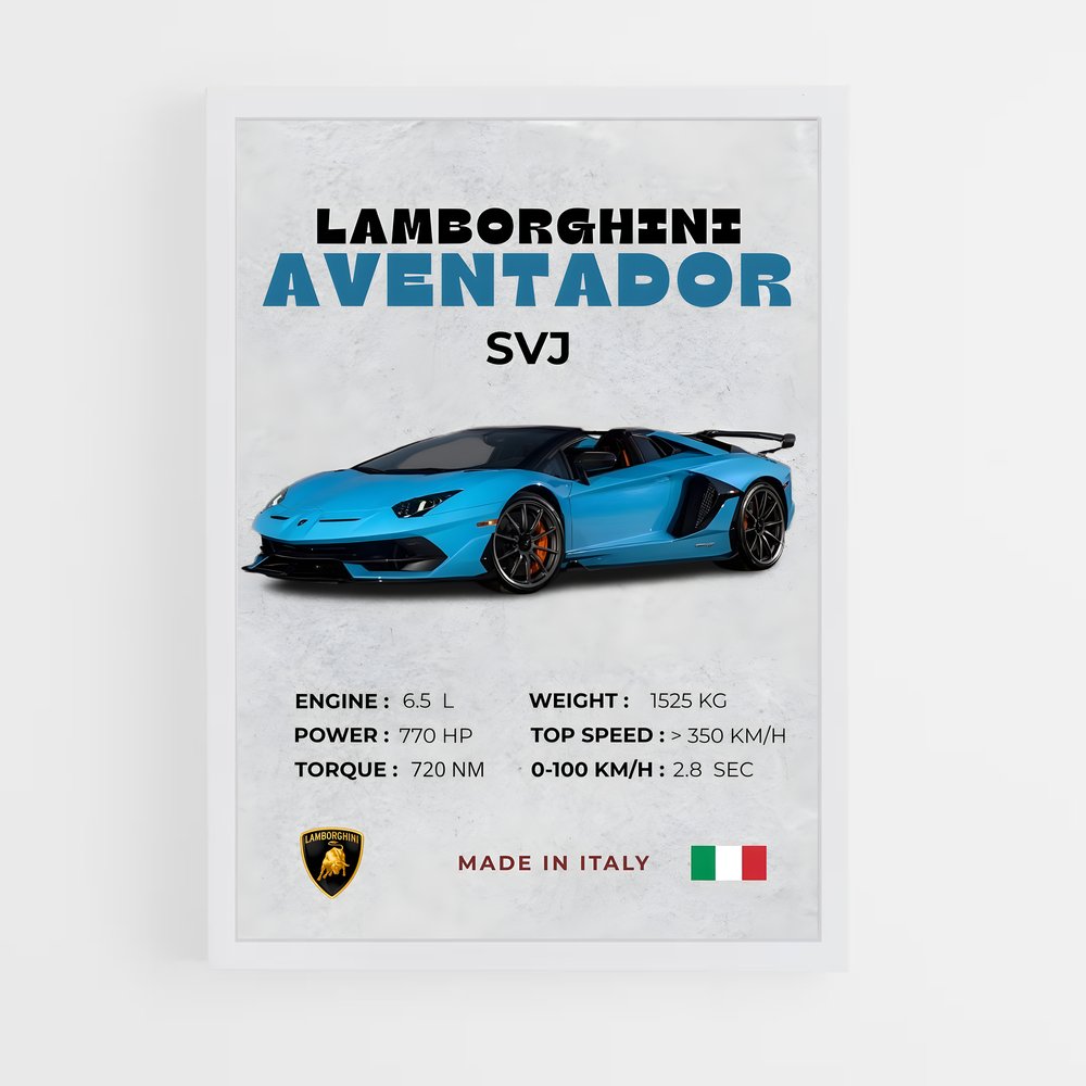 ap-aventador svj-10 cadre Blanc