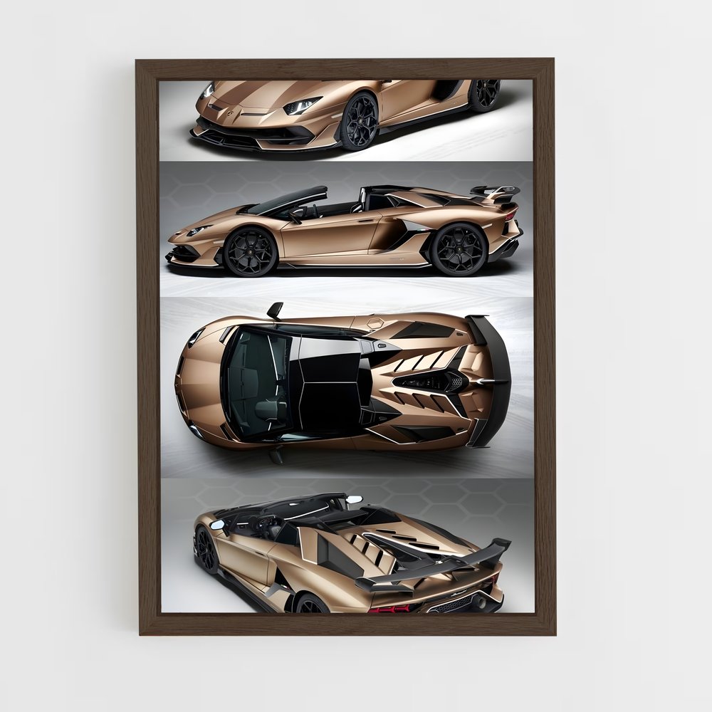 ap-aventador svj roadster-1 cadre Bois foncé