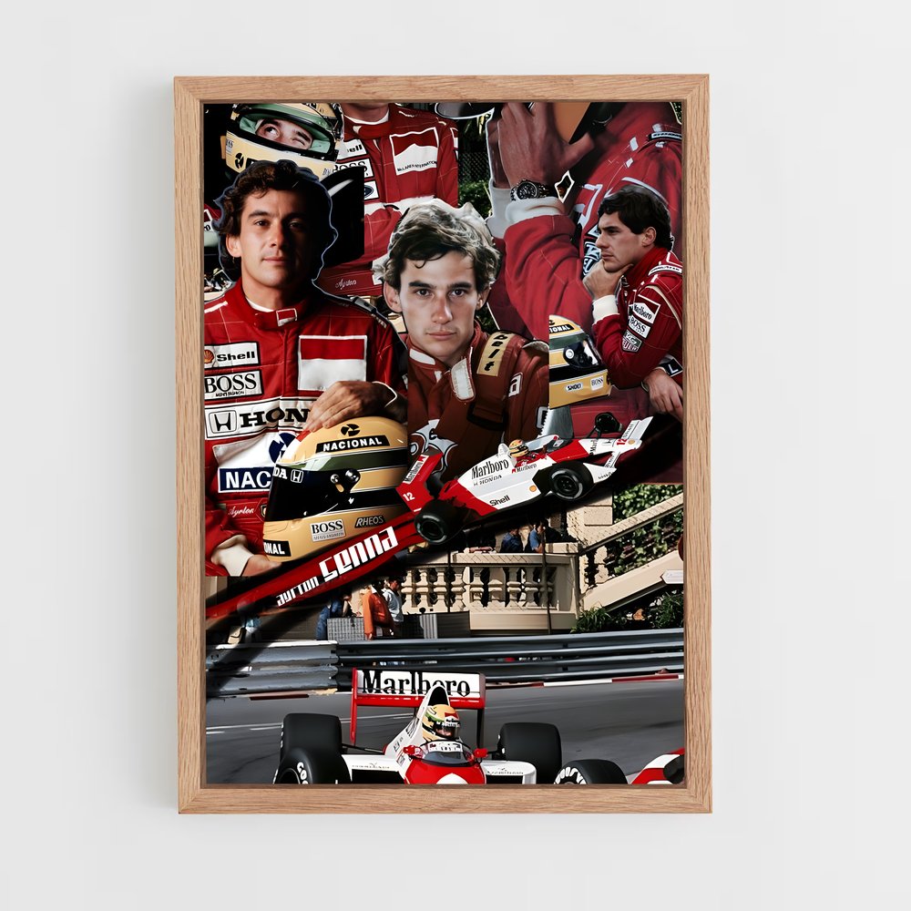 ap-ayrton senna-2 cadre Bois clair