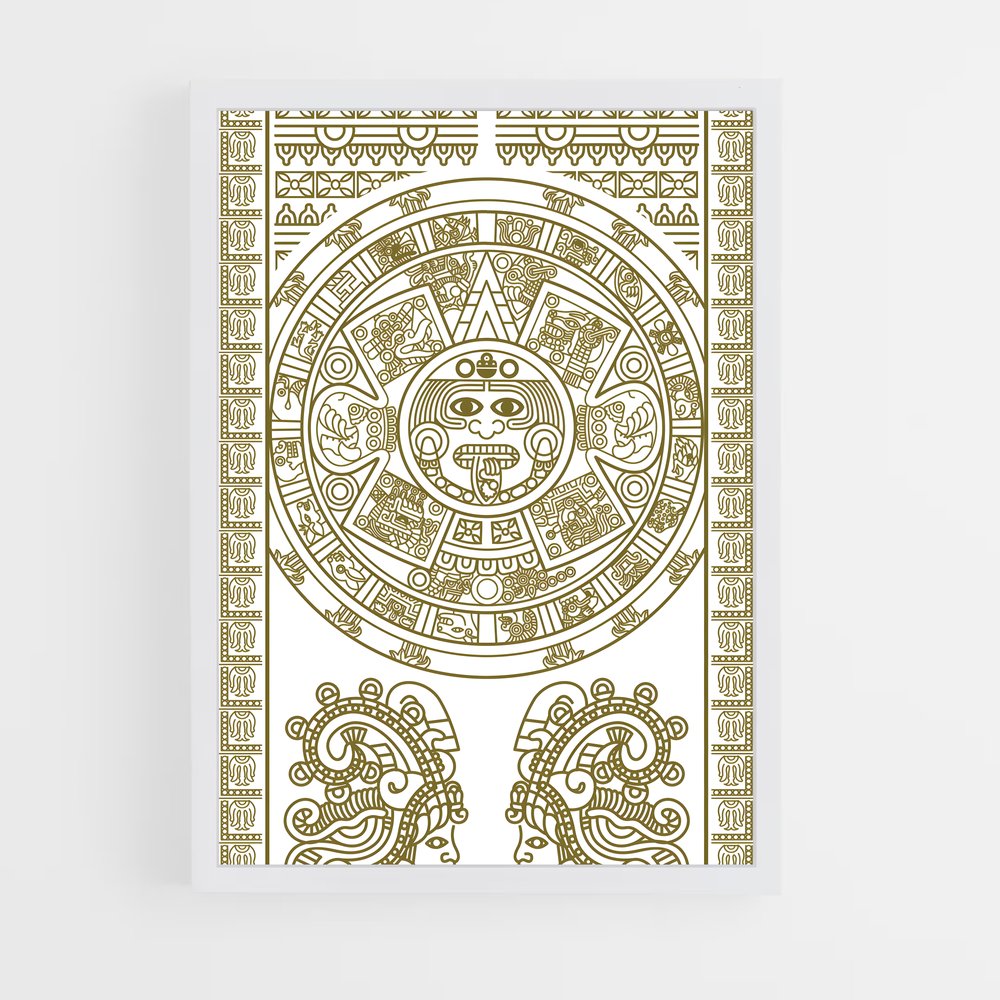 ap-aztec patterns-1 cadre Blanc