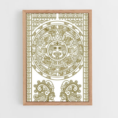 ap-aztec patterns-1 cadre Bois clair