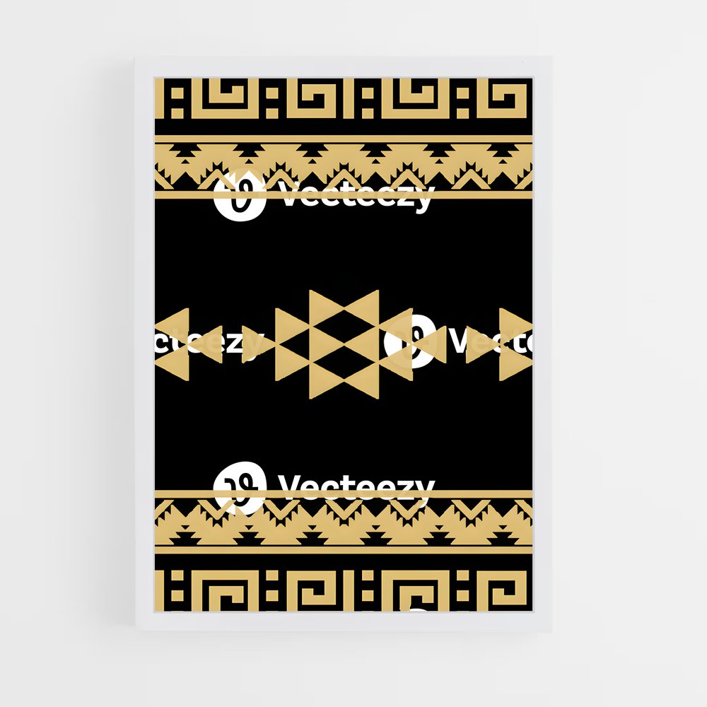 ap-aztec patterns-3 cadre Blanc