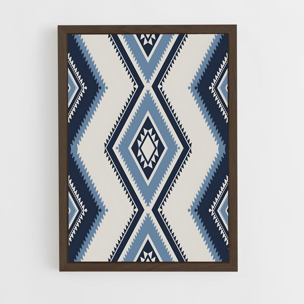 ap-aztec patterns-4 cadre Bois foncé