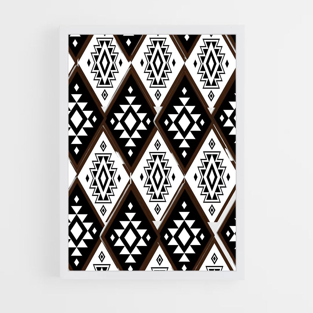 ap-aztec patterns-5 cadre Blanc
