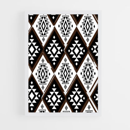 ap-aztec patterns-5 cadre Blanc