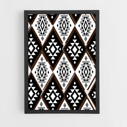 ap-aztec patterns-5 cadre Noir