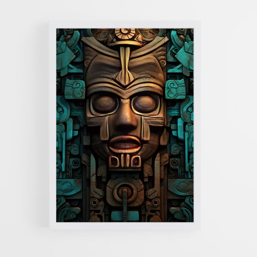 ap-aztec patterns-8 cadre Blanc