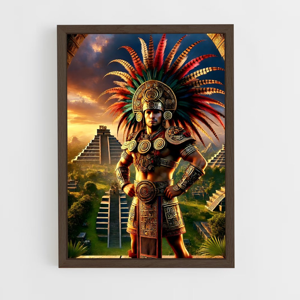 ap-aztec warrior-10 cadre Bois foncé