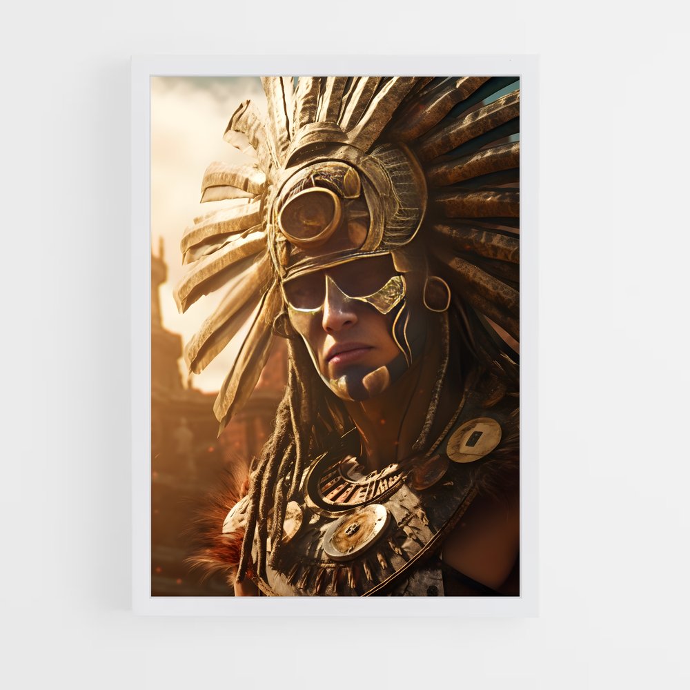 ap-aztec warrior-11 cadre Blanc