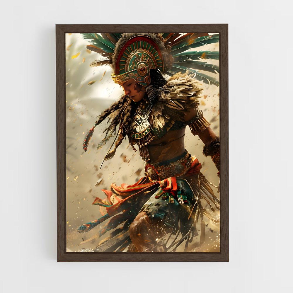 ap-aztec warrior-12 cadre Bois foncé