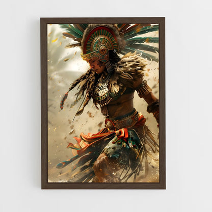 ap-aztec warrior-12 cadre Bois foncé