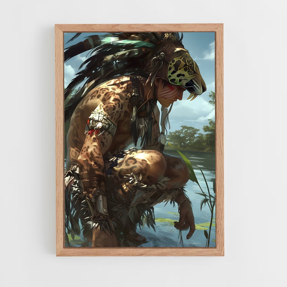 ap-aztec warrior-13 cadre Bois clair