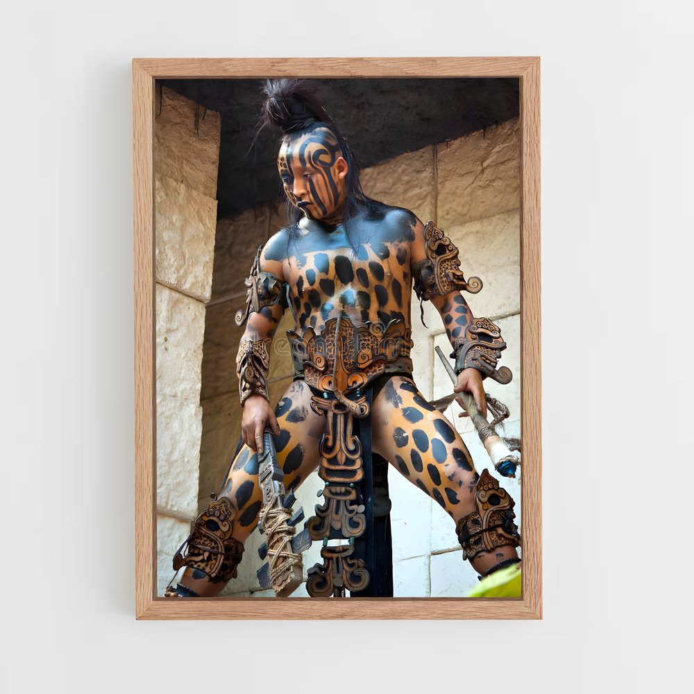 ap-aztec warrior-14 cadre Bois clair