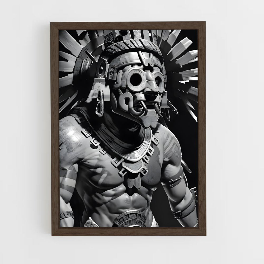 ap-aztec warrior-5 cadre Bois foncé