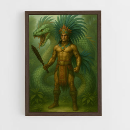 ap-aztec warrior-6 cadre Bois foncé