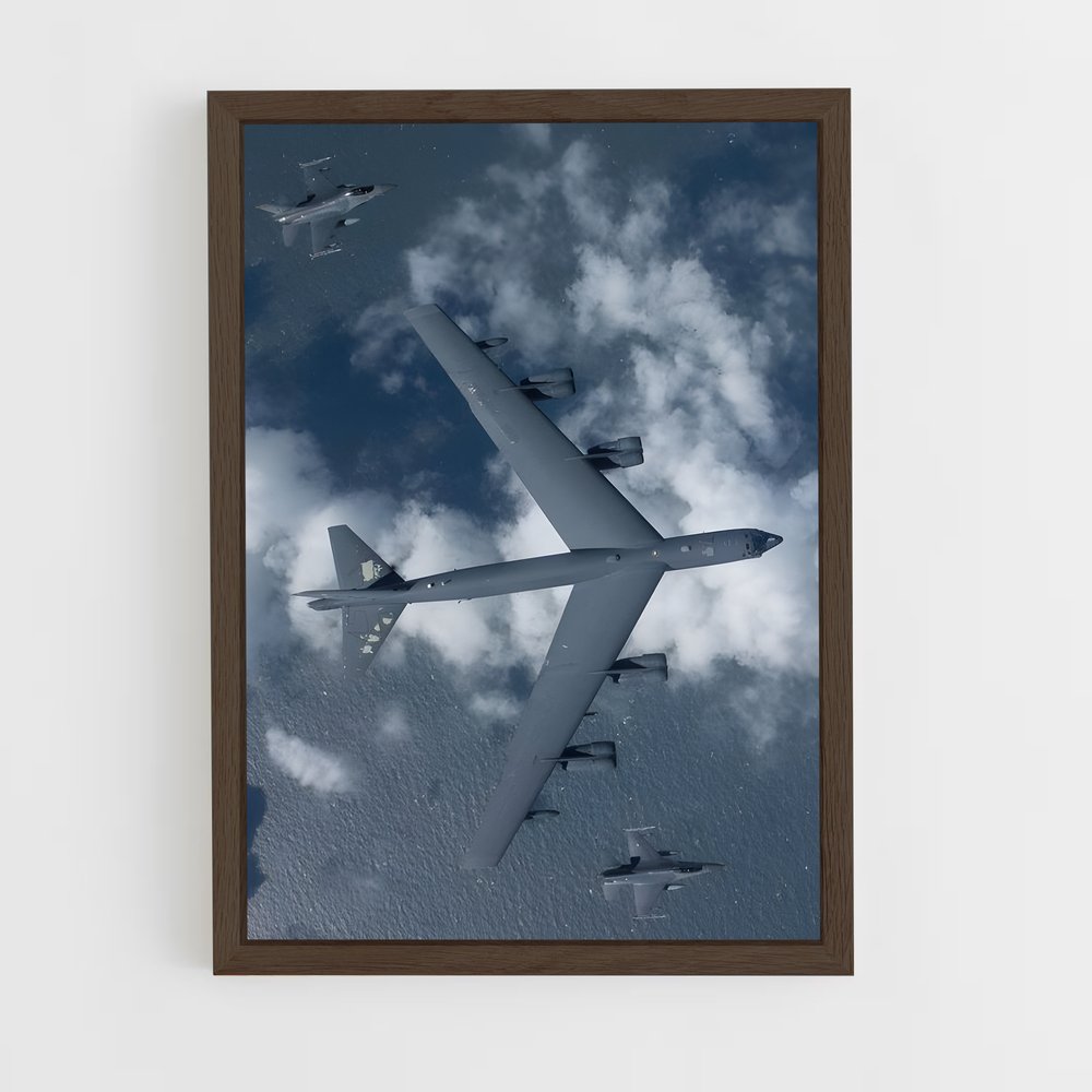 ap-b-52 stratofortress-1 cadre Bois foncé