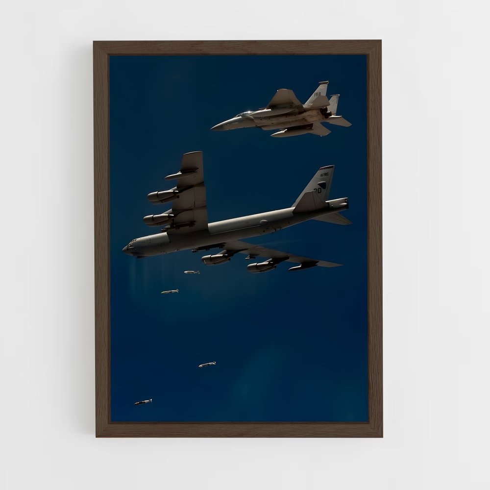 ap-b-52 stratofortress-3 cadre Bois foncé