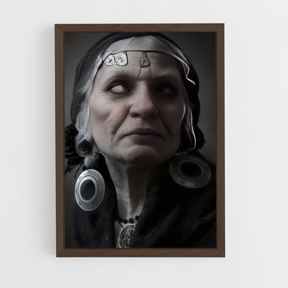 ap-baba yaga-6 cadre Bois foncé