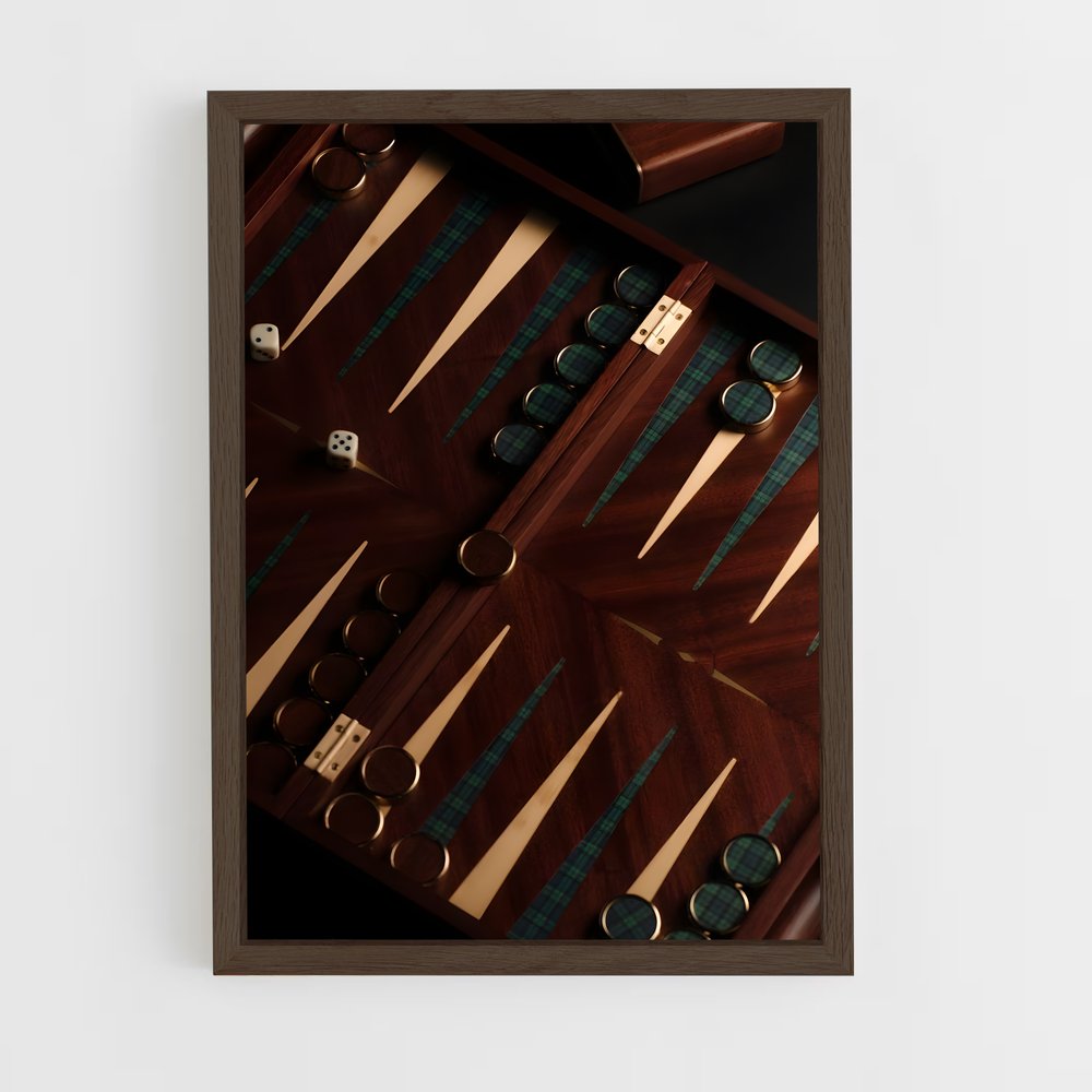 ap-backgammon-10 cadre Bois foncé