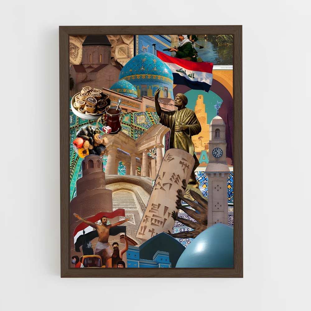 ap-baghdad-9 cadre Bois foncé