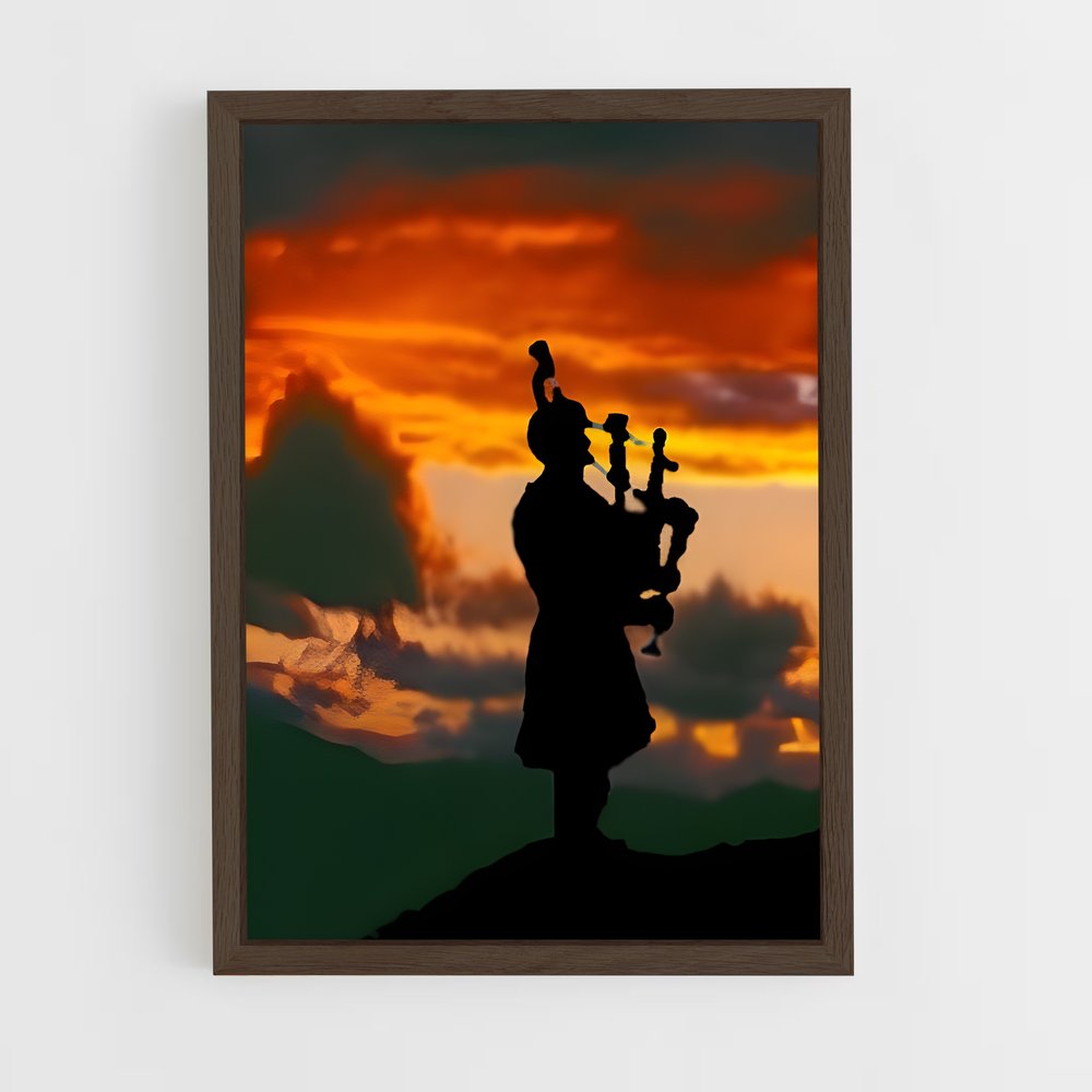 ap-bagpipes-7 cadre Bois foncé