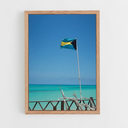 ap-bahamas flag-2 cadre Bois clair
