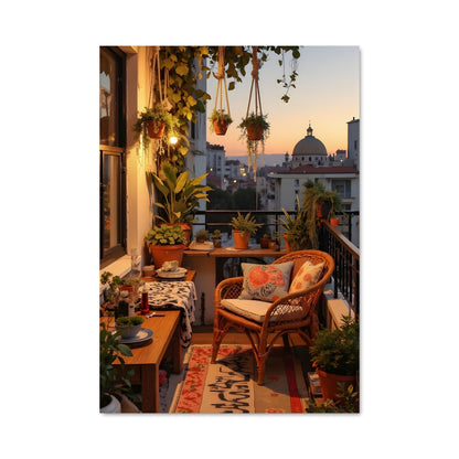 Poster Balcon Verdoyant