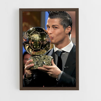 ap-ballon d'or-7 cadre Bois foncé