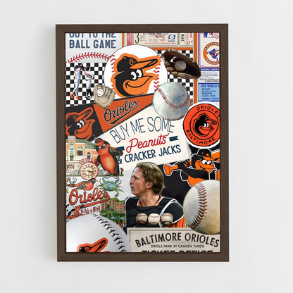 ap-baltimore orioles-1 cadre Bois foncé