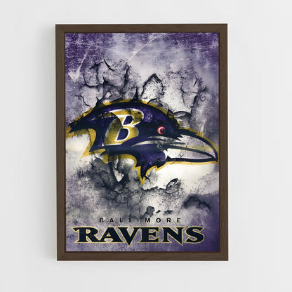 ap-baltimore ravens-10 cadre Bois foncé