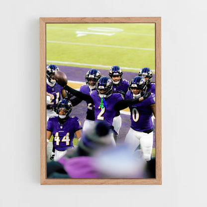 ap-baltimore ravens-4 cadre Bois clair