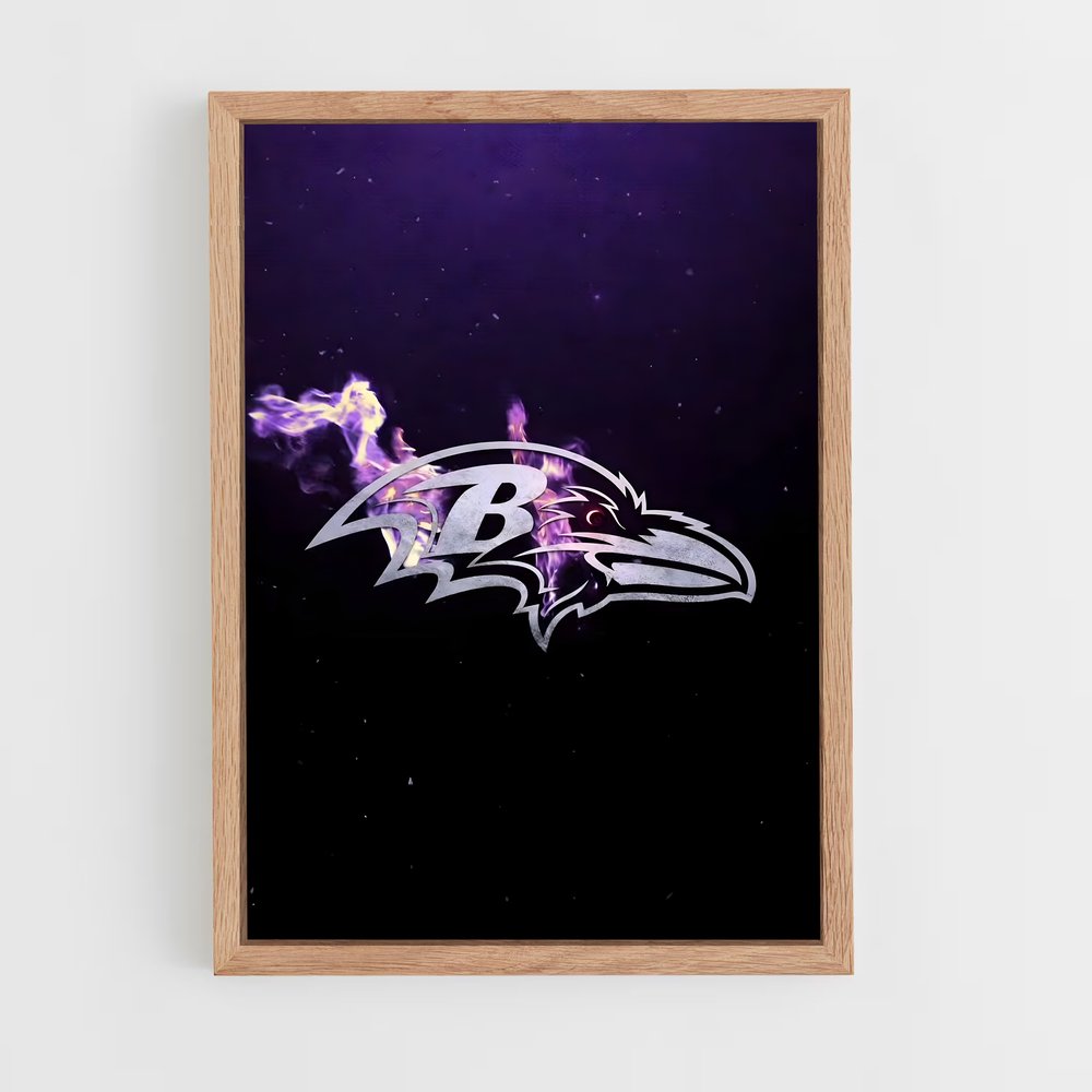 ap-baltimore ravens-5 cadre Bois clair