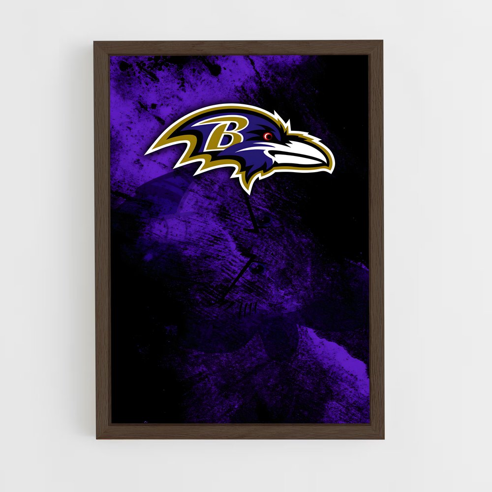 ap-baltimore ravens-6 cadre Bois foncé