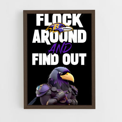 ap-baltimore ravens-7 cadre Bois foncé