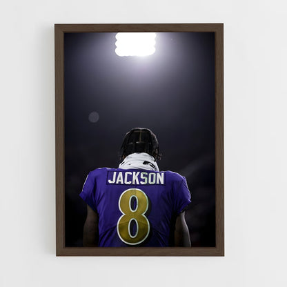 ap-baltimore ravens-8 cadre Bois foncé