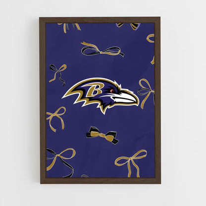 ap-baltimore ravens-9 cadre Bois foncé