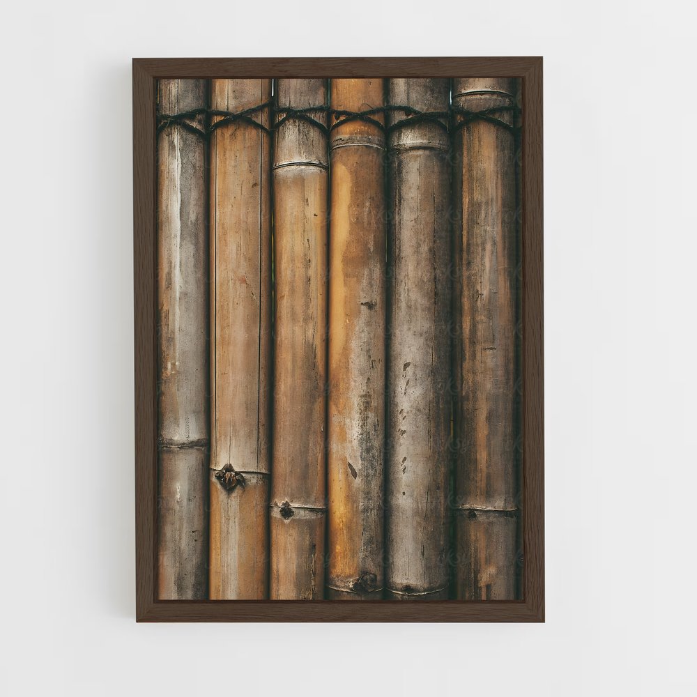 ap-bamboo patterns-12 cadre Bois foncé
